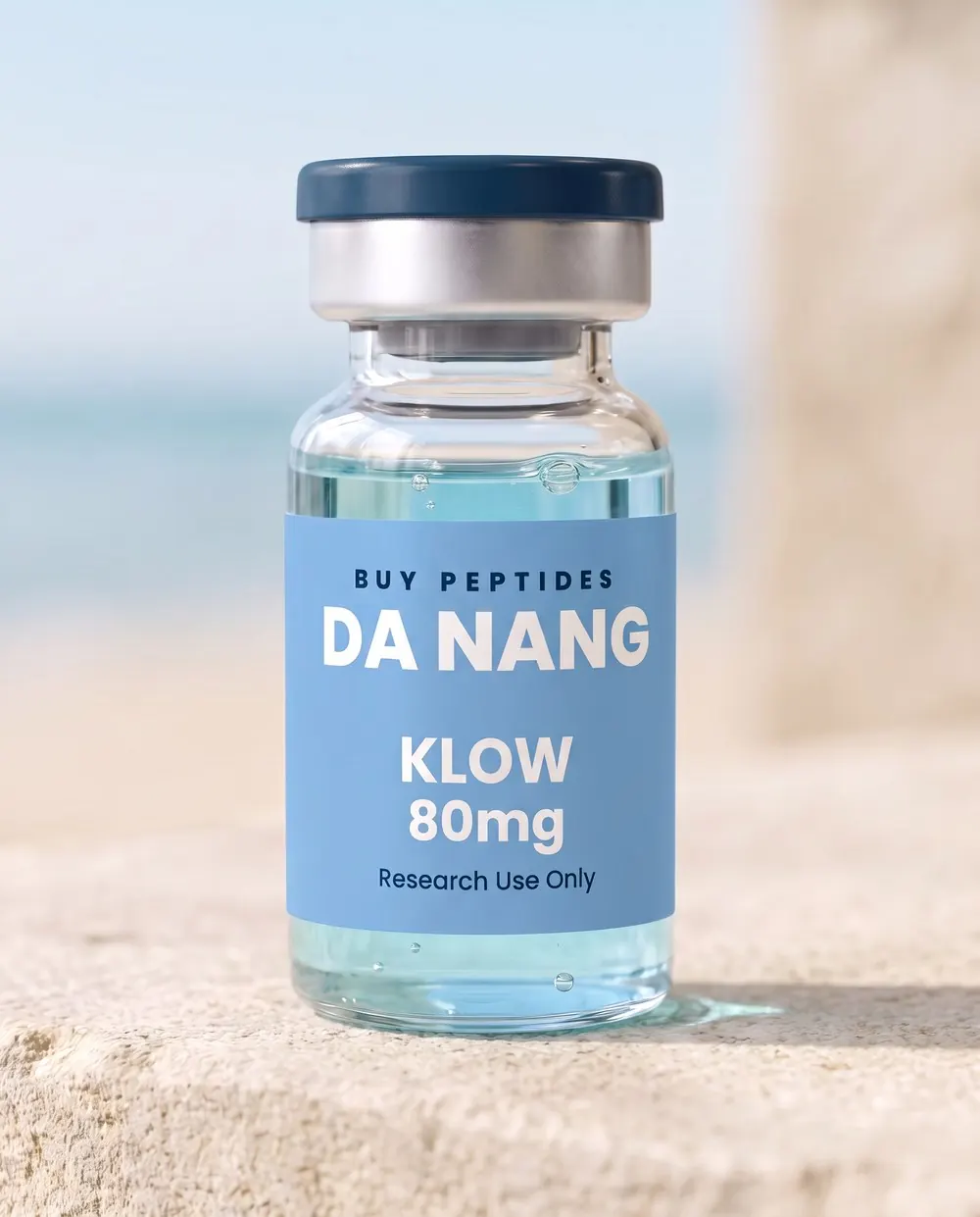 KLOW 80mg research vial with the Buy Peptides Da Nang label